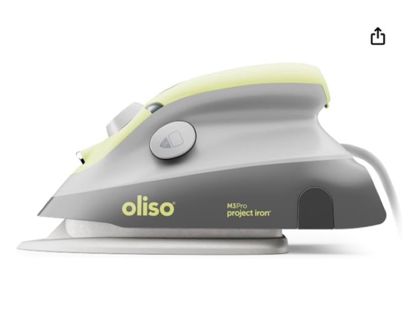 oliso M3Pro Project Mini Steam Iron - Sewing, Quilting, Travel - Pistachio