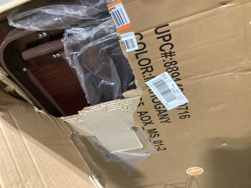 Condition photo showing As Is for Flash Furniture Frankie Commercial Grade 4-Foot Mahogany Melamine Laminate Folding Banquet Table