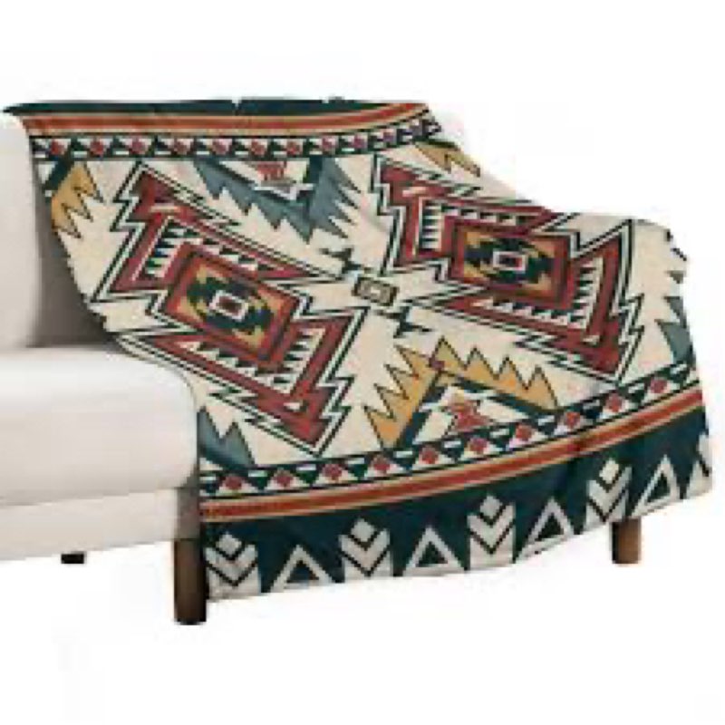 Aztec throw blanket 50”x60”