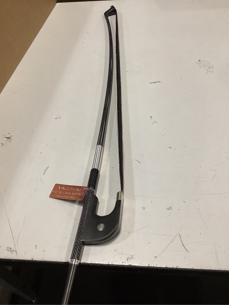 Condition photo showing Good Condition for New Full Size Top Model, Carbon Bass Bow!! Black Horsehair German Bass Bow!Art No.200BGB 4/4