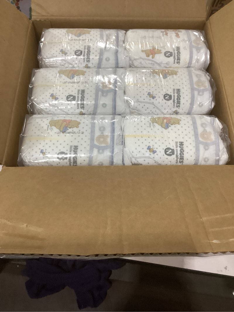 Condition photo showing New/Like New for Huggies Size Newborn Diapers, Little Snugglers Baby Diapers, Size Newborn (up to 10 lbs), 144 Count, Packaging May Vary