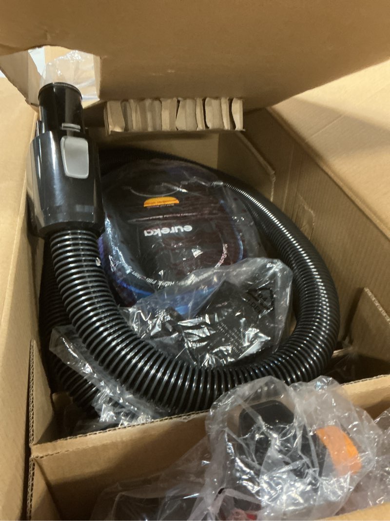 Condition photo showing Good Condition for Eureka Bagless Canister Vacuum with Washable HEPA Filter, 16KPA Suction for Carpets/Hard Floors, Compact Design with 3 Cleaning Tools, 2-Motor Household Vacuum, Lightweight and Easy Maneuverable
