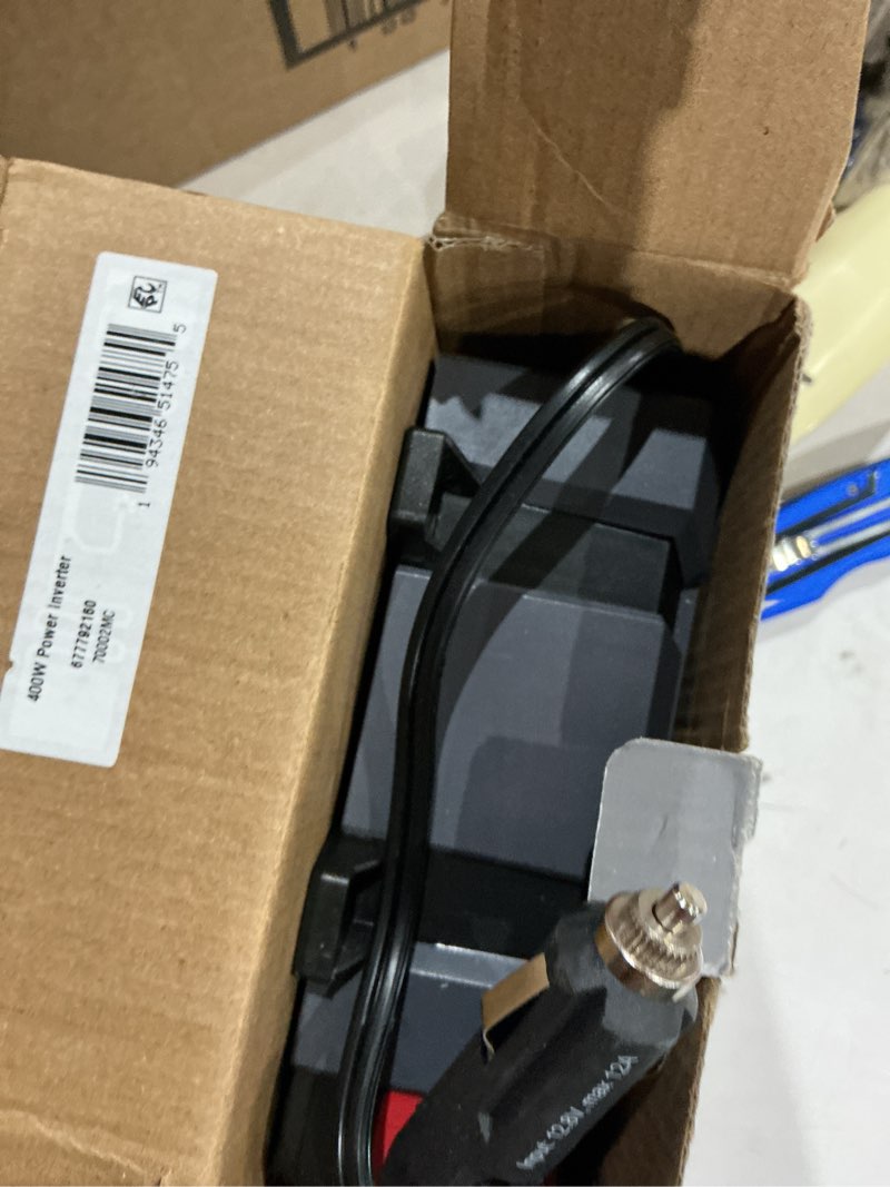 Condition photo showing As Is for everstart 400w inverter