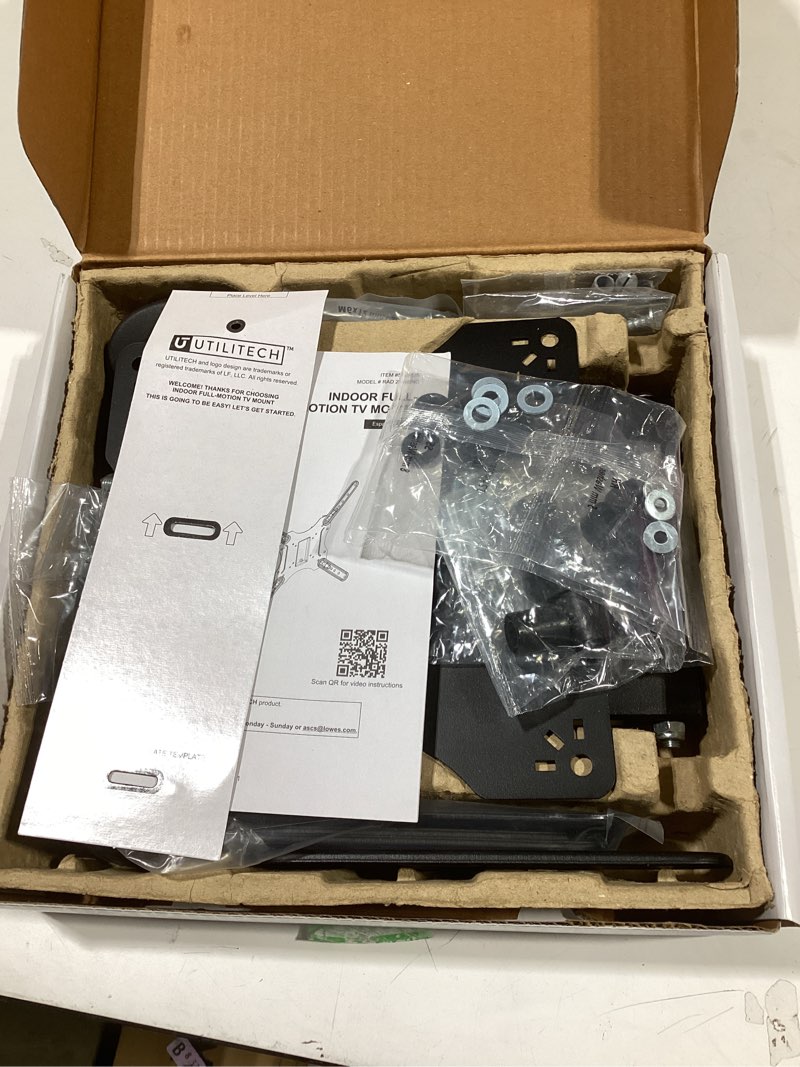 Condition photo showing New/Like New for Utilitech Full motion Indoor Wall TV mount Fits TVs up to 65-in ( Hardware Included )