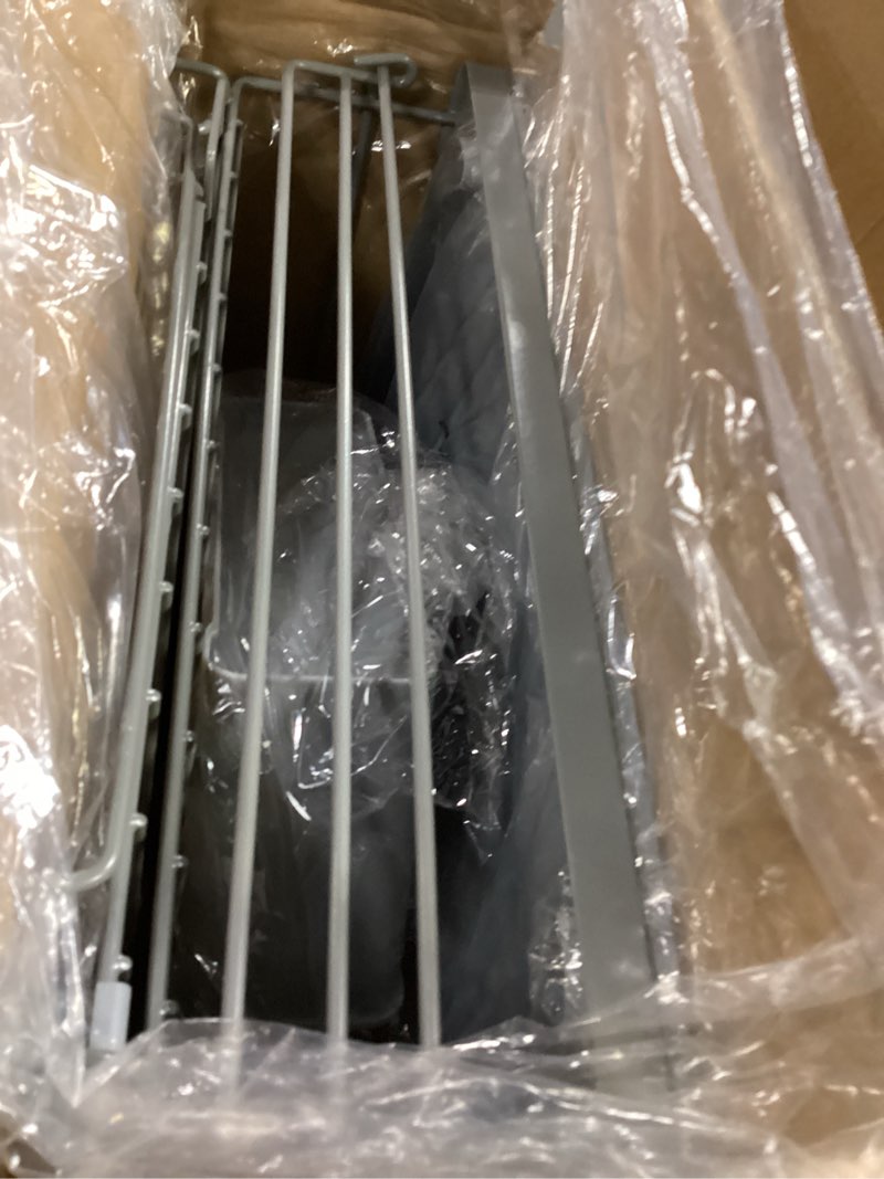 Condition photo showing Good Condition for SNTD Dish Drying Rack - Extendable Dish Rack, Large Sink Drying Dish Drainer for Kitchen Counter, Stainless Steel Dish Strainer with Utensil Holder (Grey) Gray