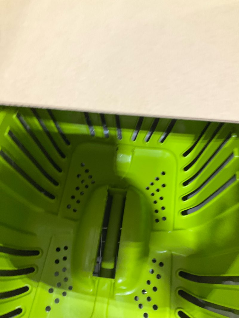 Condition photo showing As Is for MidWest Homes for Pets Spree Travel Carrier – Hard-Sided Dog & Cat Carrier, Small Pet Travel Crate with Handle, Ventilated Design, Easy Assembly, 22-Inch, Green Green 21.9"L x 13.6"W x 14.1"H