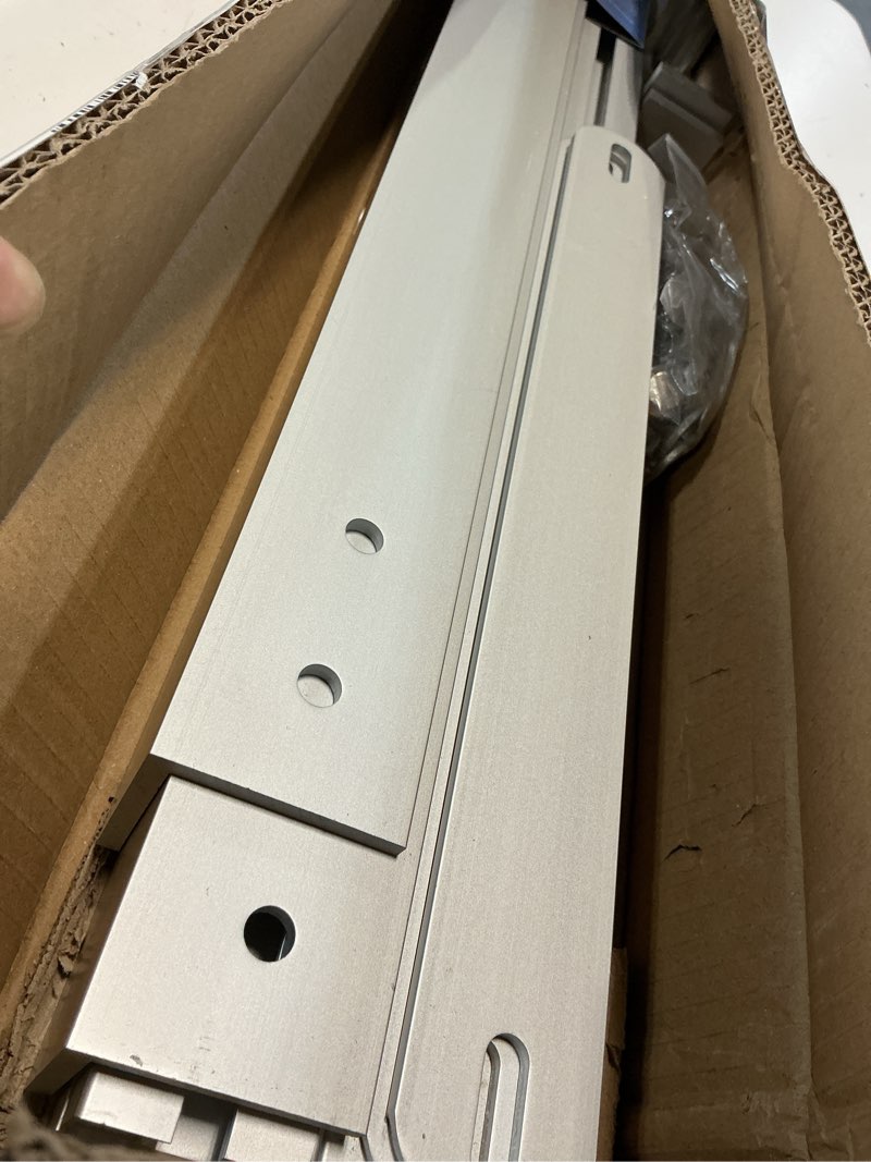 Condition photo showing As Is for renogy solar panel side of pole mount for 50w/100w solar panel (mount only) for flat surface off-grid systems, and panels up to 100w pole mount mount