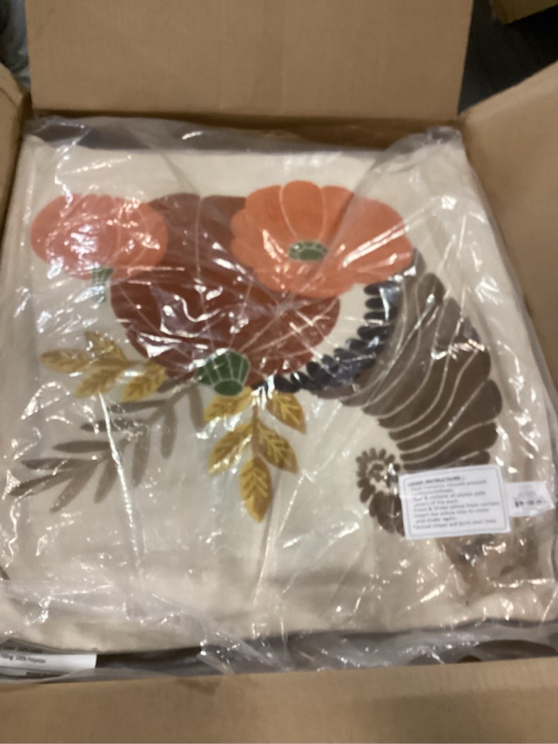 Condition photo showing Good Condition for Mud Pie Thanksgiving Cornucopia Pillow