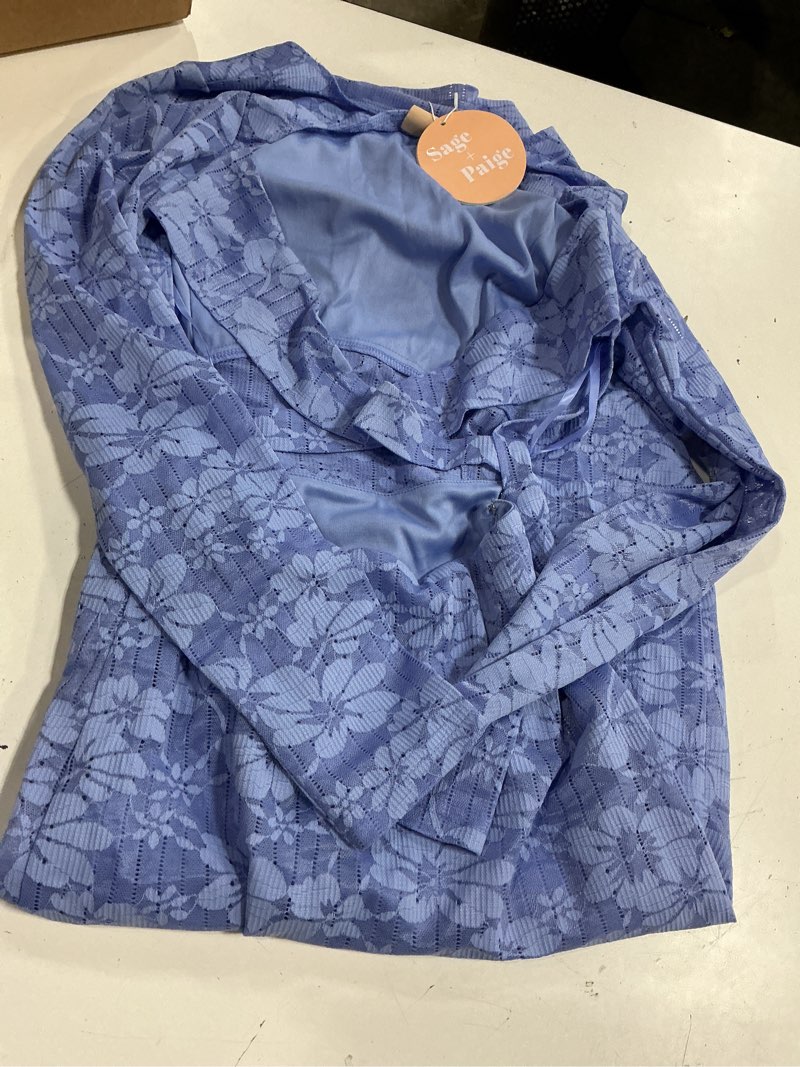 Condition photo showing New/Like New for sage + paige under it all midi dress - steel blue - size l