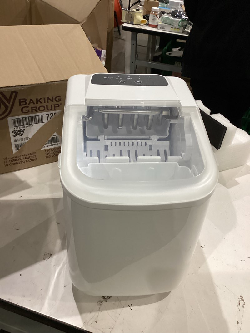 Condition photo showing Good Condition for ice maker 0.9 lbs ice storage white