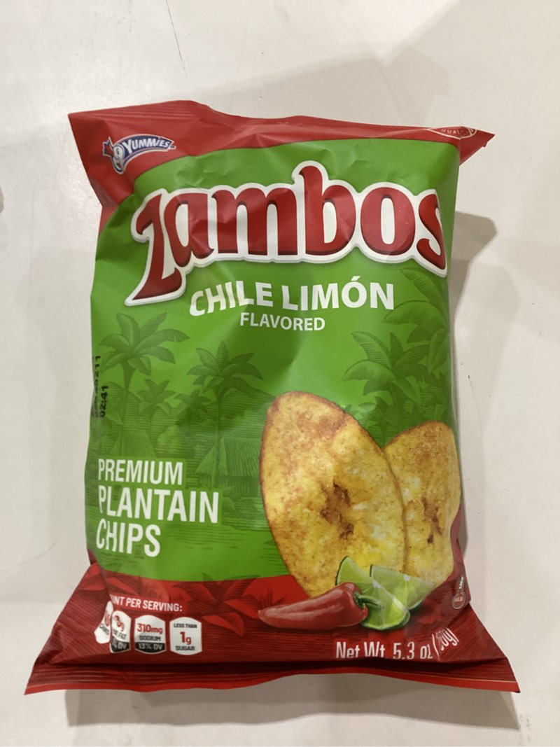 Condition photo showing New/Like New for Zambos Plantain Chips Chili Limon, Crunchy Plantain Chips With Chili, Lime and Salt, 5.30 oz, 12 Pack Chile Limon 5.29 Ounce (Pack of 12) Best By: 04/26/2026