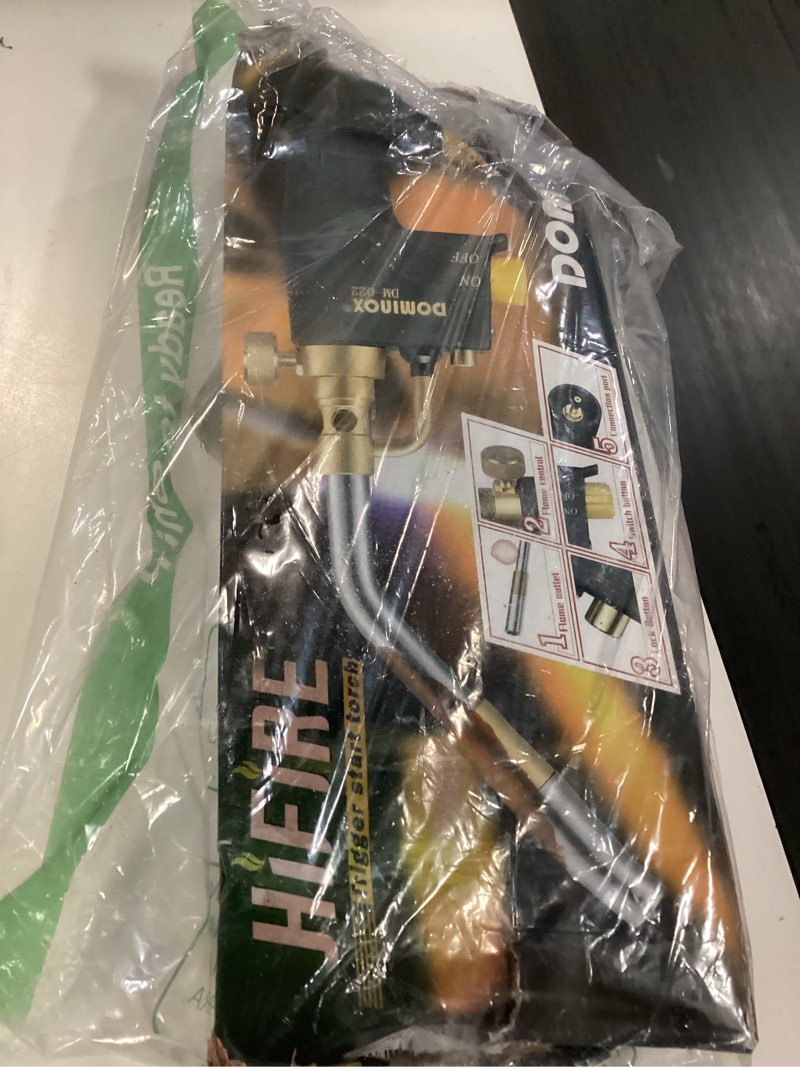 Condition photo showing Good Condition for dominox propane torch head, high intensity torch head trigger start gas torch, soldering torch for propane, map and map pro tank, soldering, ignition, barbecue, lighting