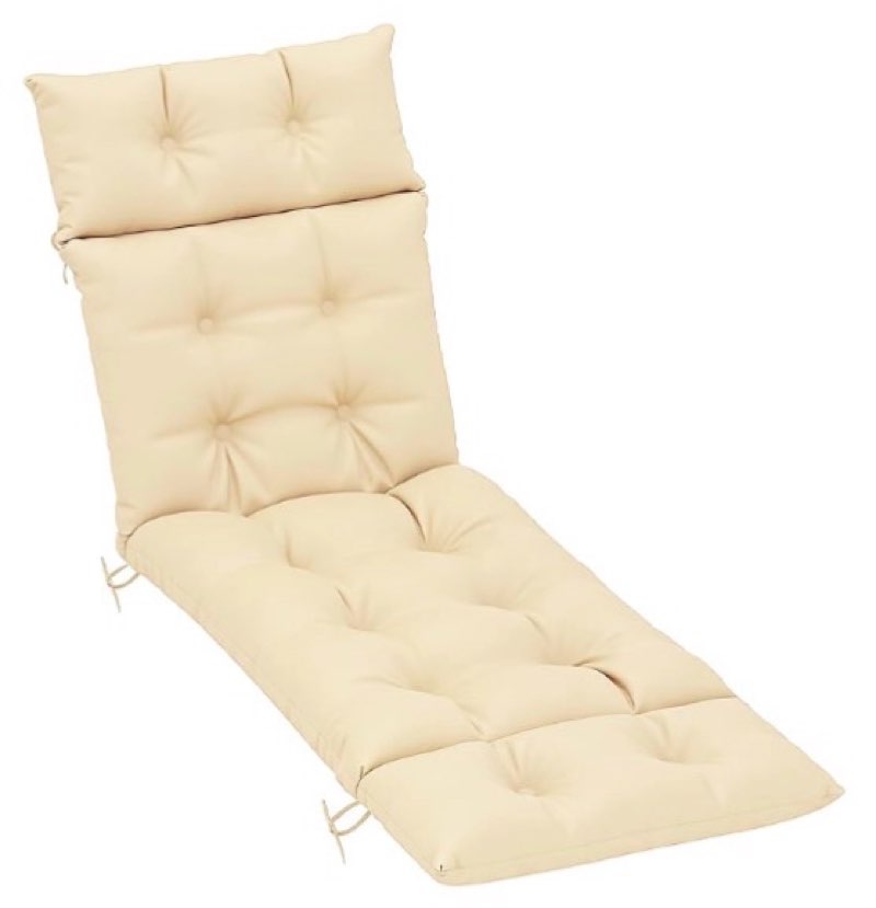 Tufted Beige chaise cushion (stock photo similar but not exact)
