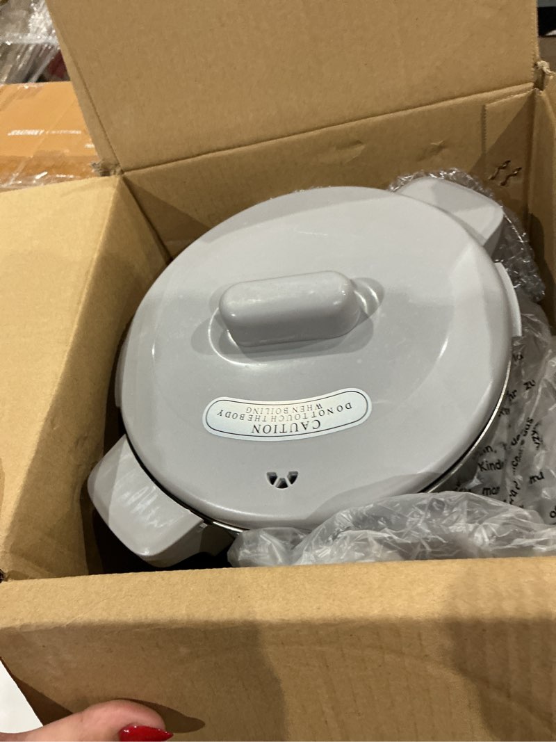 Condition photo showing As Is for sybo sr-cp30c commercial grade stainless steel percolate coffee maker, hot water urn for catering, hot beverage dispenser, 30-cup, 3.5l, grey