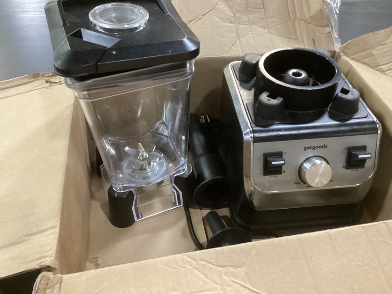 Condition photo showing As Is for 72 Oz Large Blender - 2200W Professional, High Speed Commercial Blender, Variable Speed, Self-Cleaning, Dishwasher Safe