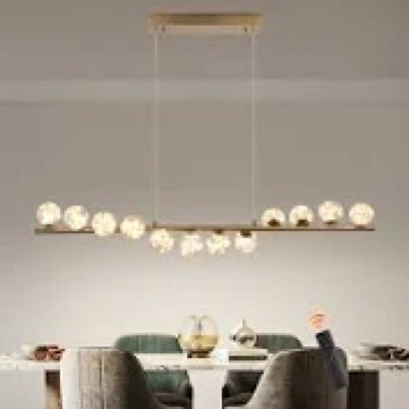 Nese 12 - Light LED Dimmable Linear Kitchen Island Pendant