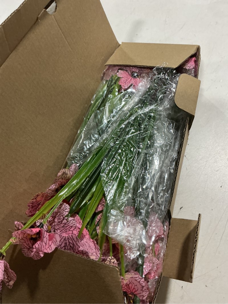 Condition photo showing Good Condition for amyhomie 20 bundles artificial flowers for outdoor outside spring summer decoration uv resistant faux flowers no fade fake plastic plants garden porch window box decorating (pink) pink 20 pcs
