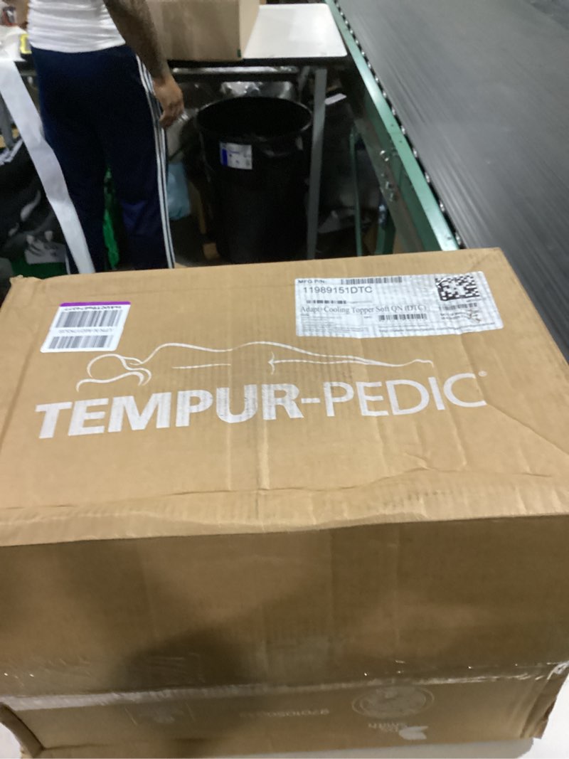 Condition photo showing New/Like New for tempur-pedic tempur-adapt + cooling 3-inch queen mattress topper medium luxury premium foam, washable cover, medium cooling topper,white 3" + cooling queen