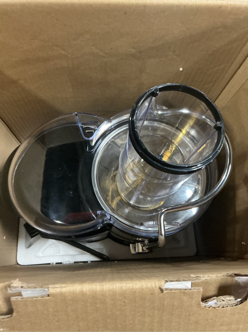 Condition photo showing Good Condition for KOIOS 1300W Centrifugal Juicer Machines, High Juice Yield Juice Extractor with 3 inch Wide Feed Chute, Full Copper Motor & Titanium-Plated Filter, Easy Clean, 3 Speeds, BPA Free, Stainless Steel Silver