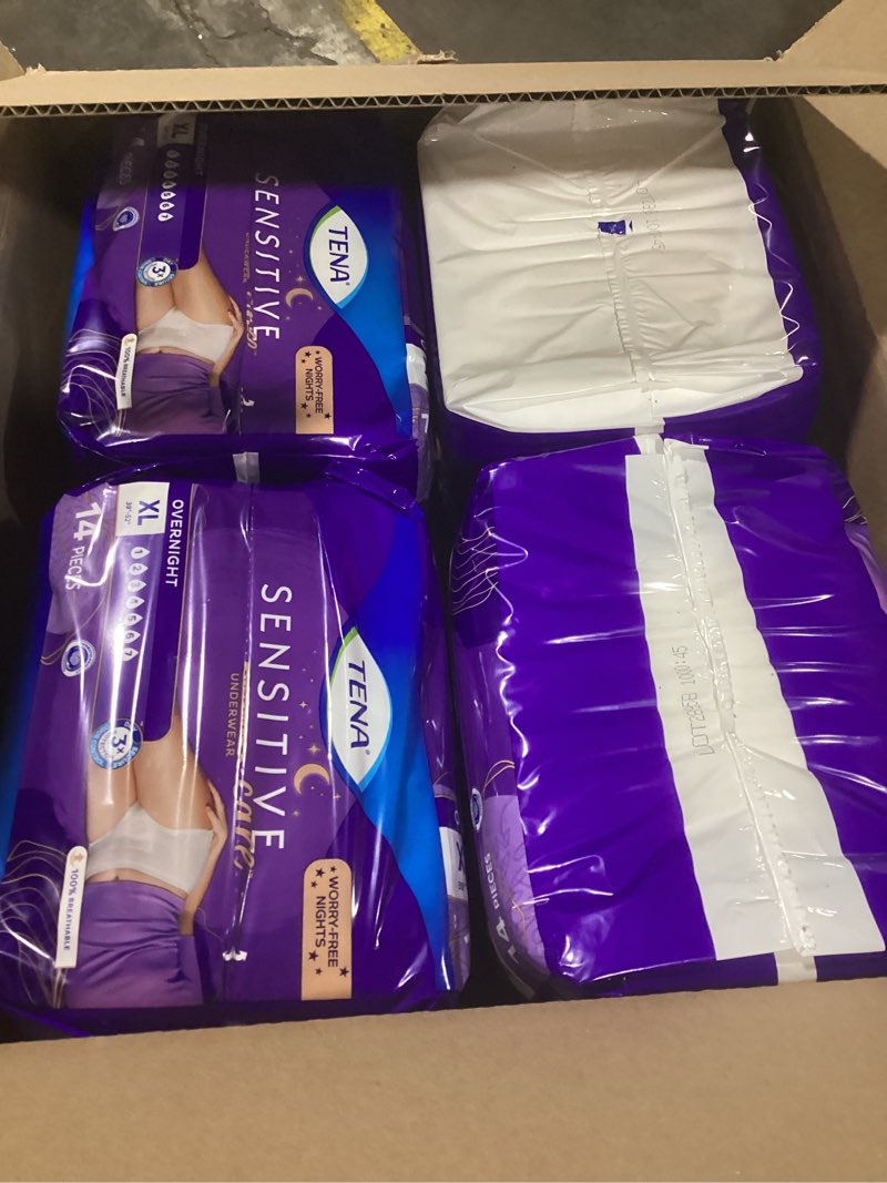 Condition photo showing New/Like New for TENA Sensitive Care Incontinence Underwear for Women - Overnight Absorbency - XL - 56ct
