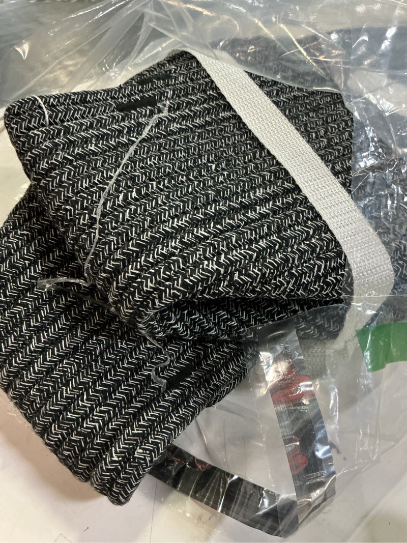 Condition photo showing As Is for (Missing 1 piece) Small Storage Basket for Organizing | Cube Shelf Closet Storage Baskets | 9.7×9.7×7.1” Cute Baby Basket for Nursery | Woven Rope Basket Bins | Gift Basket Easter | Round 3 Packs Dark Gray L9.7×W9.7×H7.1 Dark Gray