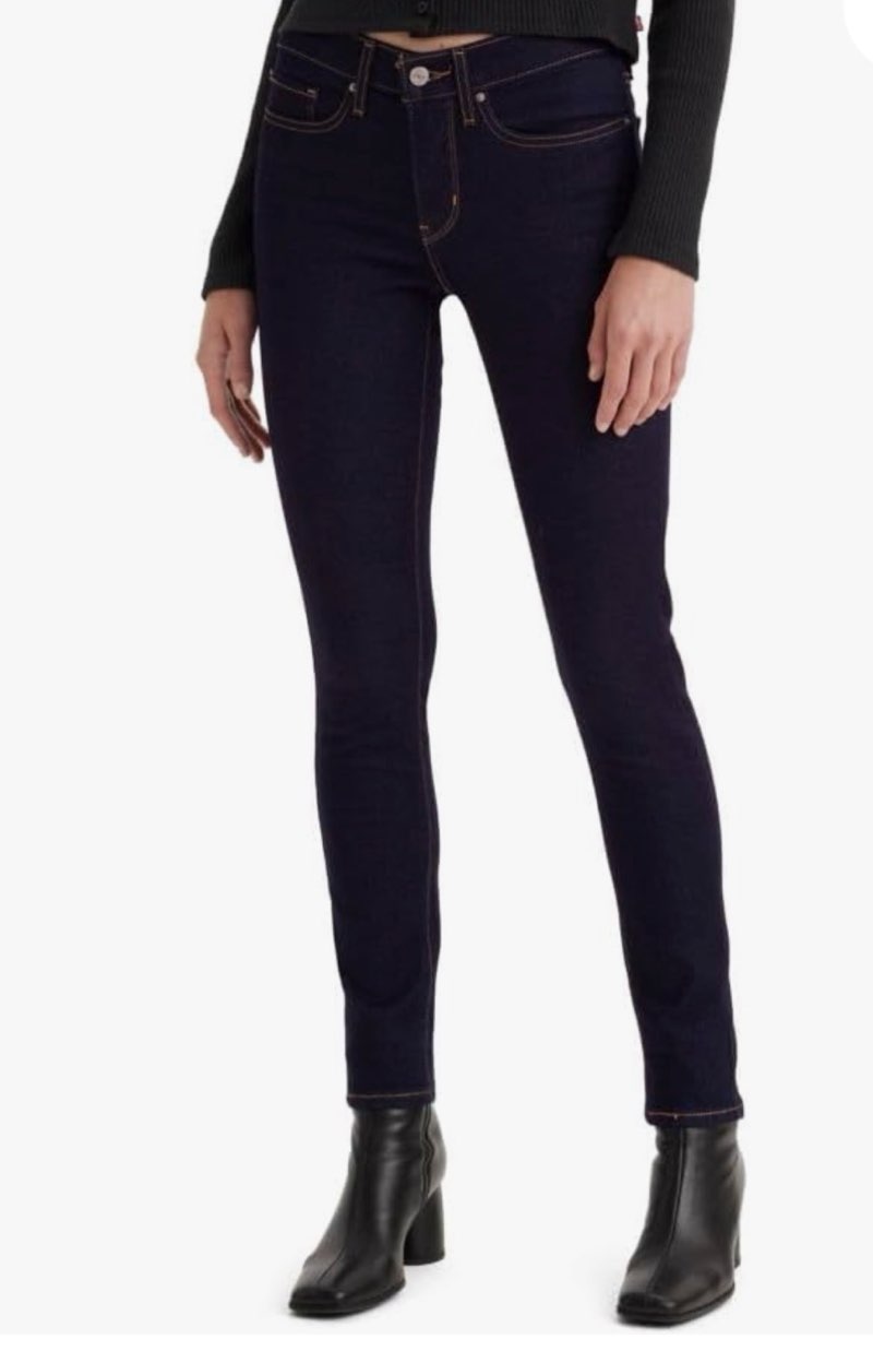 levi's womens women's 311¿ shaping skinny soft black jeans, 30 x 28, 