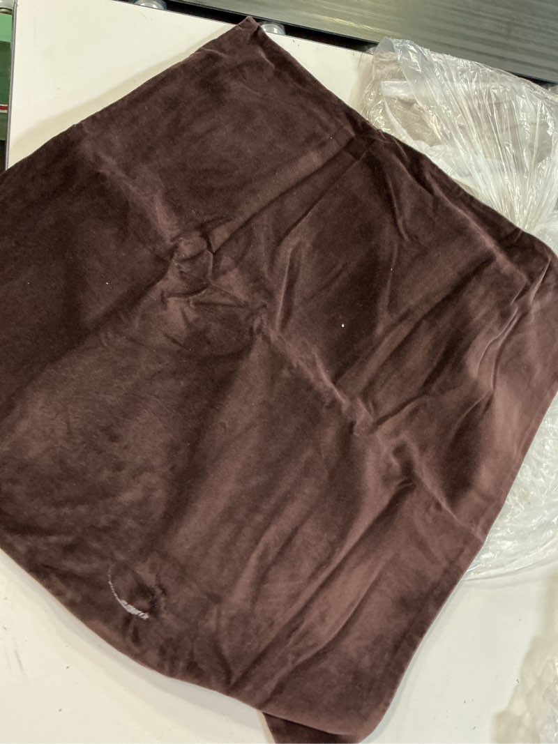 Condition photo showing Good Condition for classic cotton velvet pillow cover ), 22x22, espresso