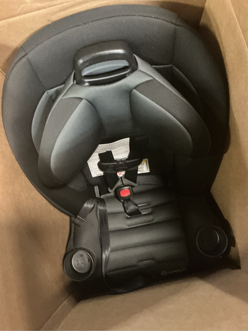 Condition photo showing Good Condition for safety 1st ellaris 3-in-1 convertible car seat, slim fit design, rear & forward-facing, 5-position headrest, 3-across fit, travel-friendly with machine-washable seat pad, smokey haze