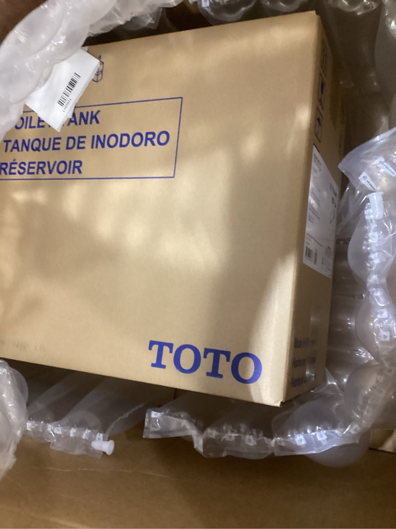 Condition photo showing New/Like New for TOTO Drake Two-Piece Elongated 1.28 GPF TORNADO FLUSH Toilet with CEFIONTECT and SoftClose Seat, WASHLET+ Ready, Cotton White - MS776124CEG#01 Toilet 1.28 GPF Standard Soft Close Seat