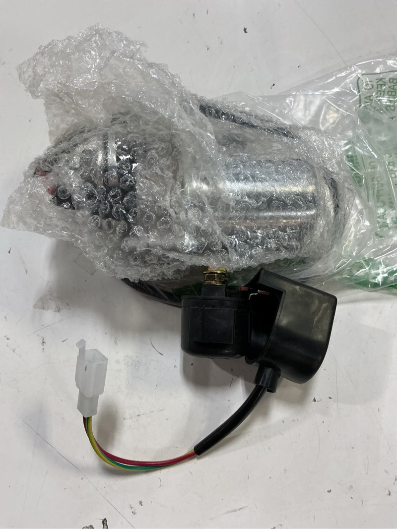 Condition photo showing As Is for grehua 3 bolt starter motor & solenoid relay compatible with tao tao coolster 125cc 110cc 50cc coleman kazuma baja vitacci 4 wheeler quad chinese atv parts sandrail roketa ssr lifan go kart pit bike