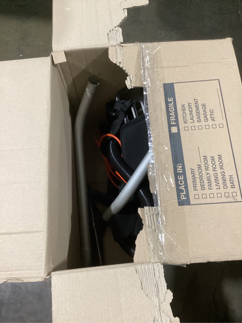 Condition photo showing Good Condition for Hoover Commercial Shoulder Vac Pro Backpack Bagged Vacuum Cleaner, with HEPA Media Filter, Lightweight with Extra Long Cord, Chiropractic Design, for Carpet and Hard Floors, C2401, Black