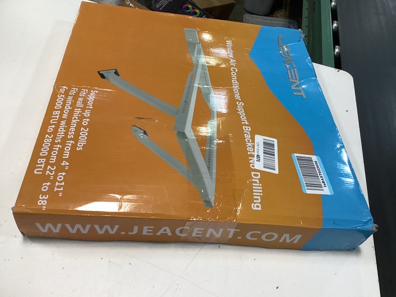 Condition photo showing New/Like New for jeacent universal window air conditioner support bracket no drilling ,no tools, heavy-duty window ac bracket supports up to 200lbs, fits single or double hung windows