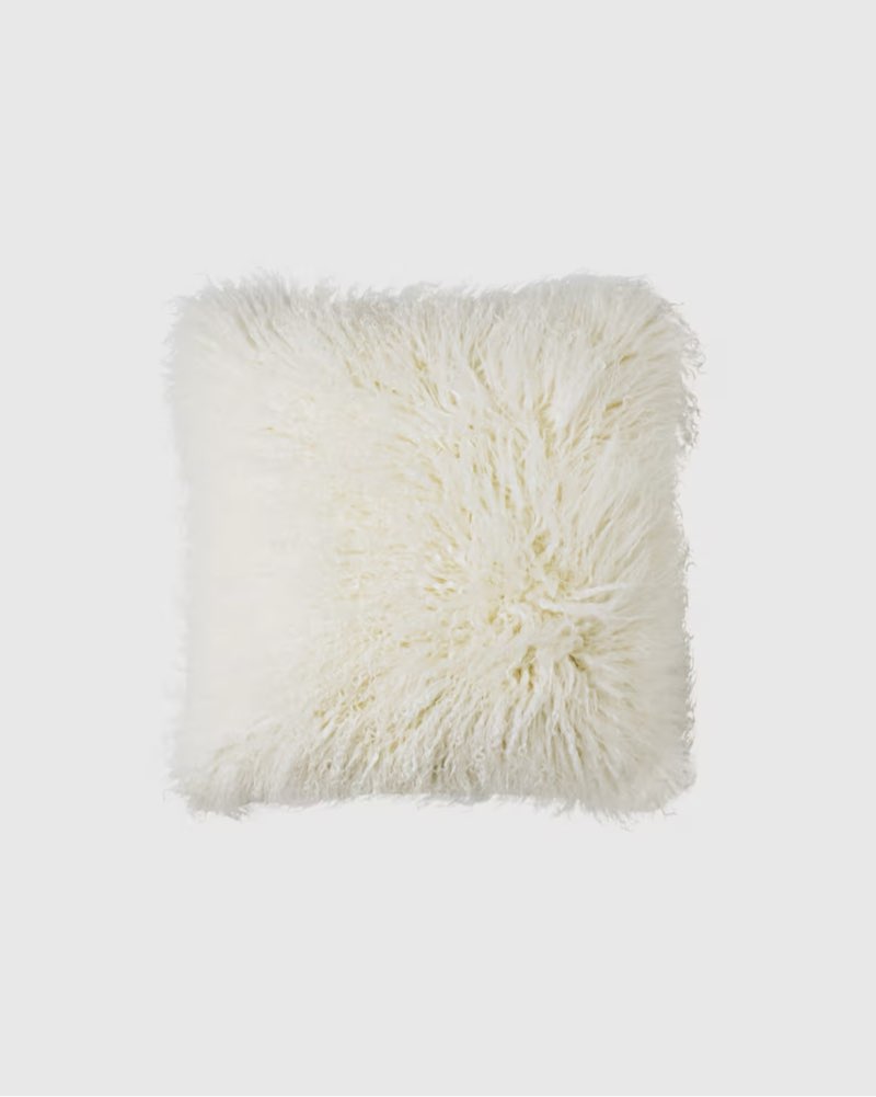 luxe mongolian lamb pillow cover