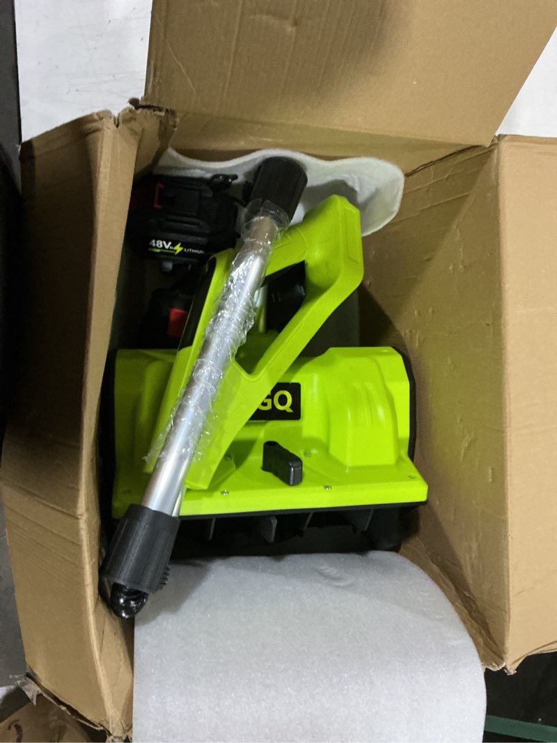 Condition photo showing Good Condition for 20v 12-inch electric snow shovel, small hand-push snow blower, snow plows for patios sidewalks driveways, with battery and charger