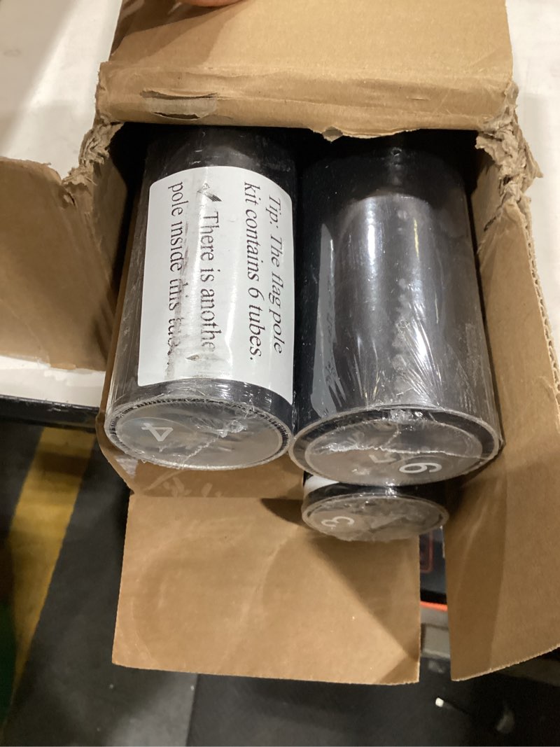 Condition photo showing New/Like New for flag pole for outside house, 25 ft heavy duty 45k psi & 95 hbw hard aerospace aluminum flagpole kit, unbending outdoor in-ground flag poles with 3x5 american flag for yard, residential or commercial 25 ft black