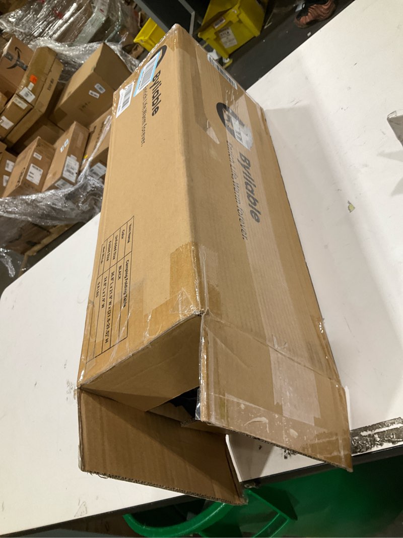 Condition photo showing As Is for Camping Table Folding Portable Camp Aluminum Fold Up Lightweight Roll Up Table Adjustable Height with Carry Bag Indoor Outdoor for Camping, Picnic, Backyard, BBQ, Patio, Black Black 36.8"L x 21.9"W x (21.5-29.5)"H