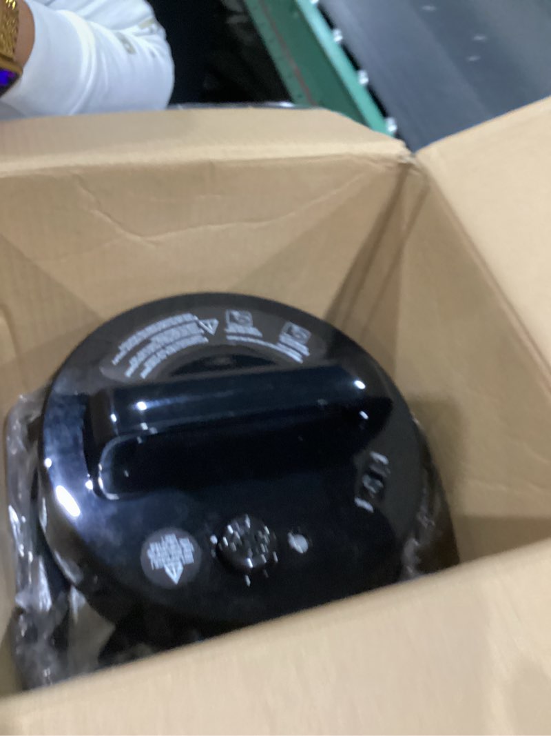 Condition photo showing As Is for electric pressure cooker 6 , instant pot with imd touchscreen, rice cook, slow cook, steam, sauté, warm, ,  quarts black