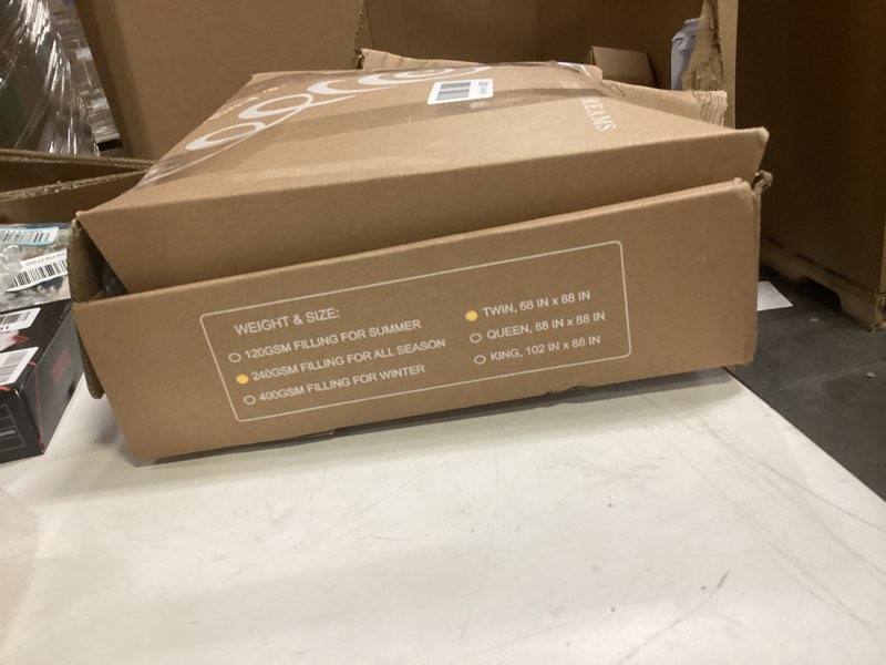 Condition photo showing Good Condition for CUDDLE DREAMS Wool Comforter Duvet Insert, 100% Australian Wool Filling with Soft Noiseless Cotton Shell, Natural Warmth (Midweight for All Season, Twin) White- 240gsm Filling for All Season TWIN, 68 IN x 88 IN