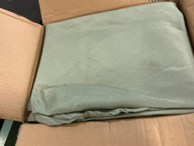 Condition photo showing Good Condition for sancua Round Tablecloth 90 Inch Diameter, 8 Pack - Circle Polyester Fabric Table Cloth for Wedding Party Reception Banquet Birthday, Washable Formal Table Cover (Fit 30-72 Inch Tables), Sage Green Sage Green 8 Pack 90 Inch Round