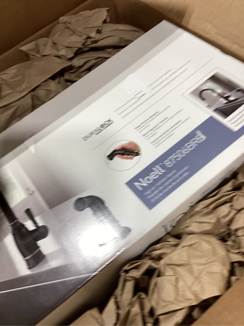 Condition photo showing New/Like New for moen noell mediterranean bronze single-handle kitchen faucet with side sprayer, 87506brb