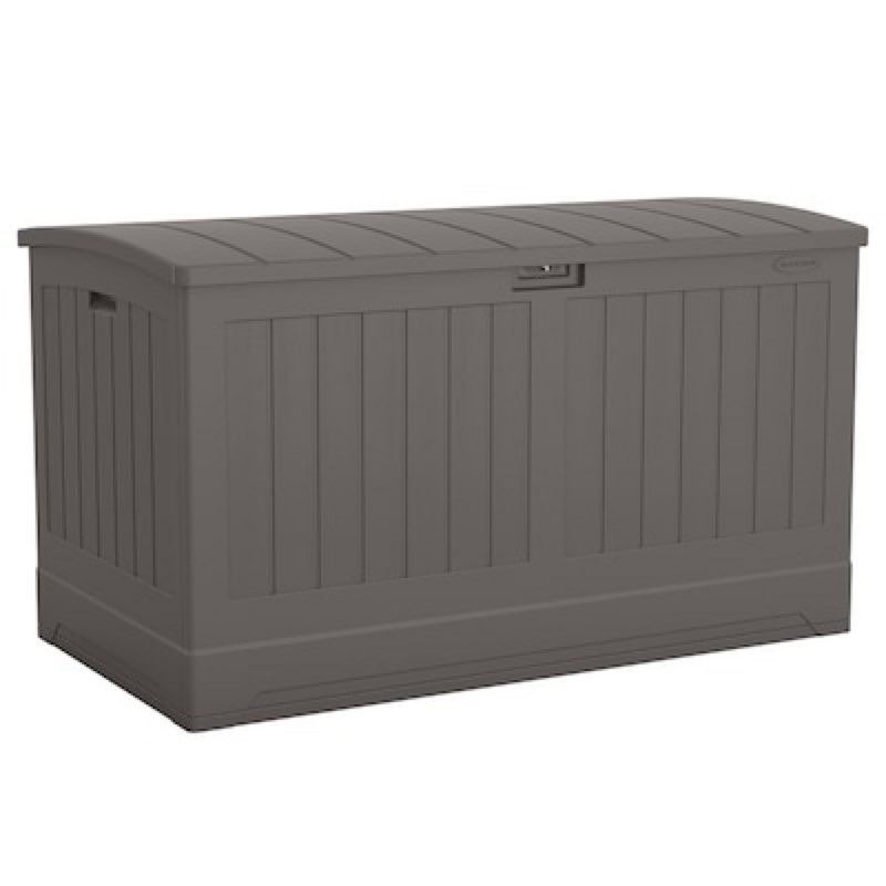 Suncast Outdoor Storage 200-Gallon Stoney Gray Plastic Deck Box