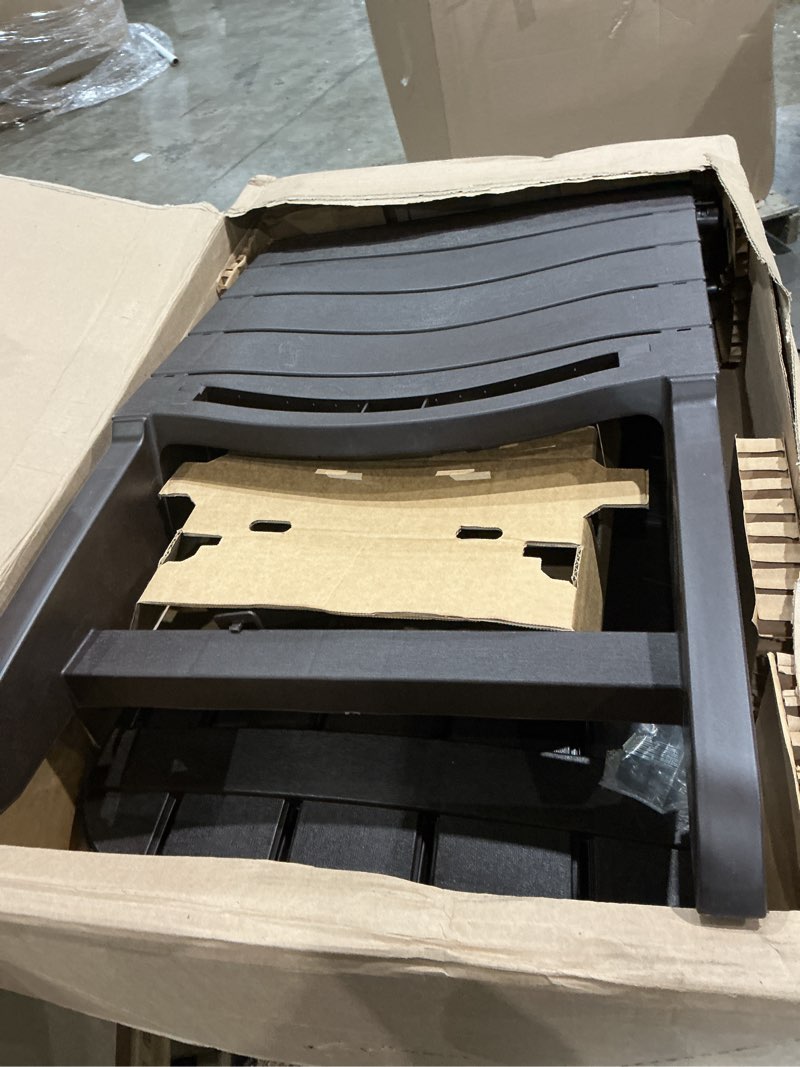 Condition photo showing As Is for keter everest adirondack chair with integrated cupholder