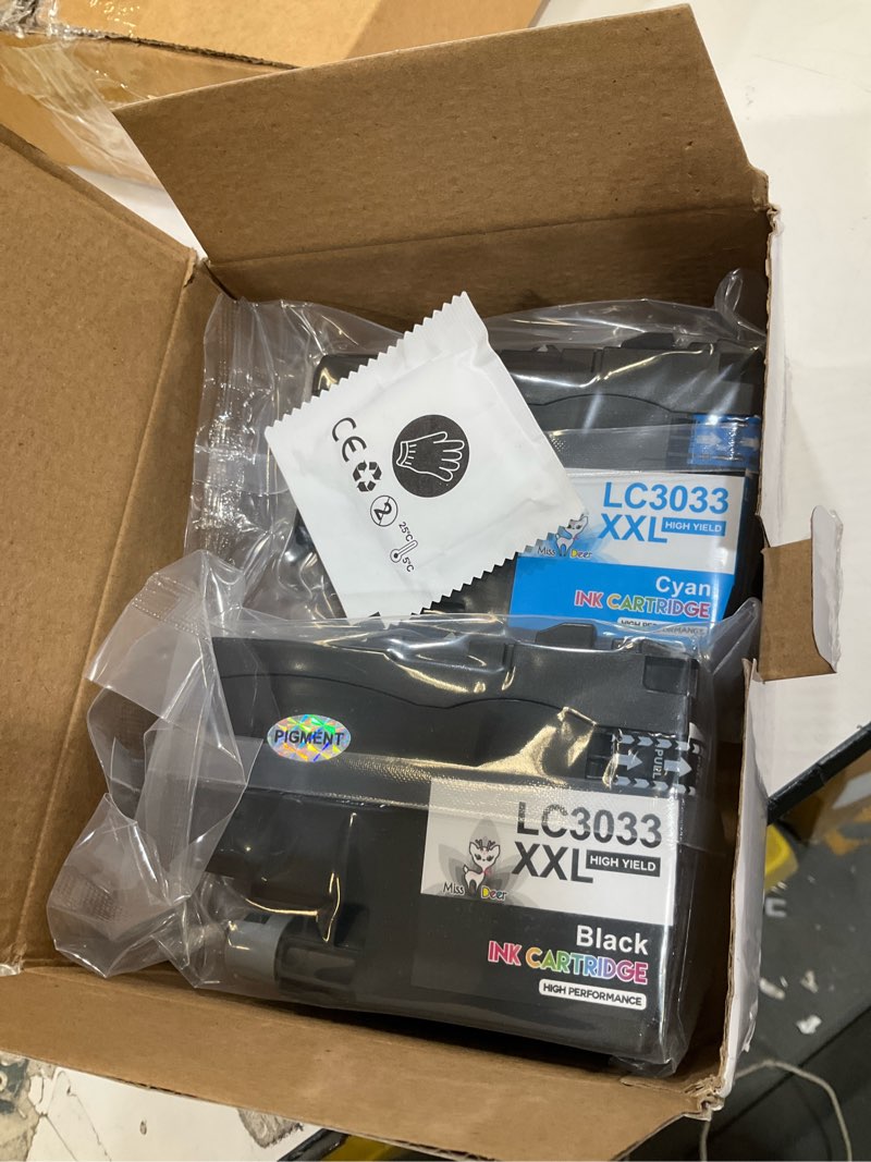 Condition photo showing Good Condition for miss deer upgraded lc3033 ink cartridges, replacement for brother 3033 lc3033xxl lc3033 lc3035xxl lc3035 work for brother mfc-j995dw mfc-j805dw mfc-j815dw (1black, 1cyan, 1magenta, 1yellow) 4 pack