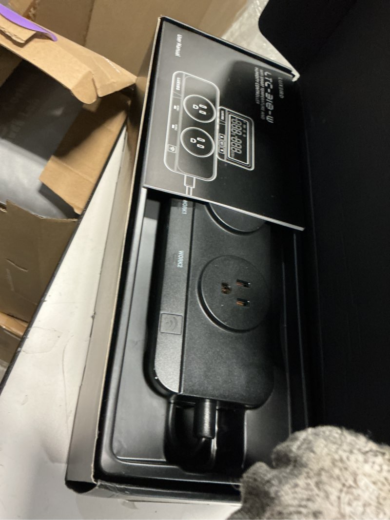 Condition photo showing Good Condition for luxbird wifi temperature & humidity controller ltc-318-w, smart thermostat humidistat outlet with split monitor, dual-zone temperature humidity, app control for grow tent greenhouse reptile terrarium