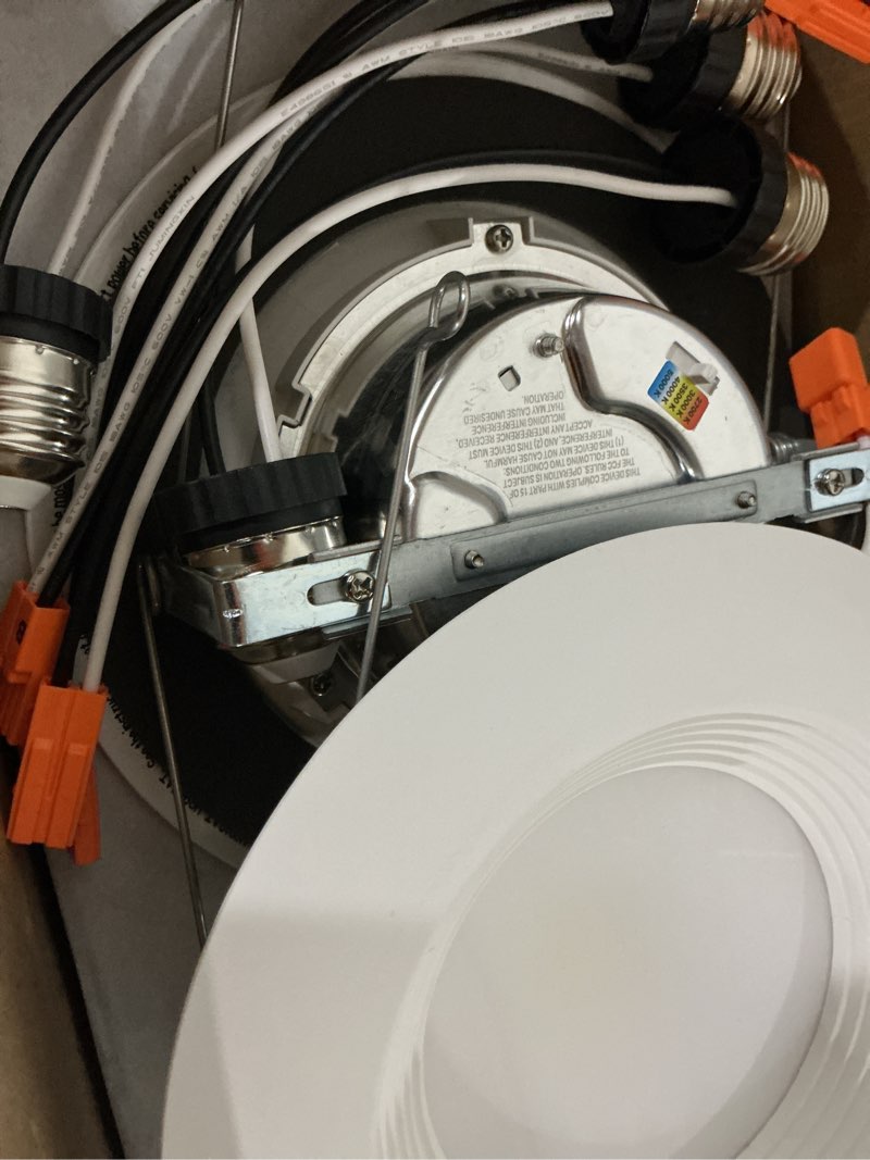 Condition photo showing As Is for halo white 6 in. w led recessed downlight 8.75 w