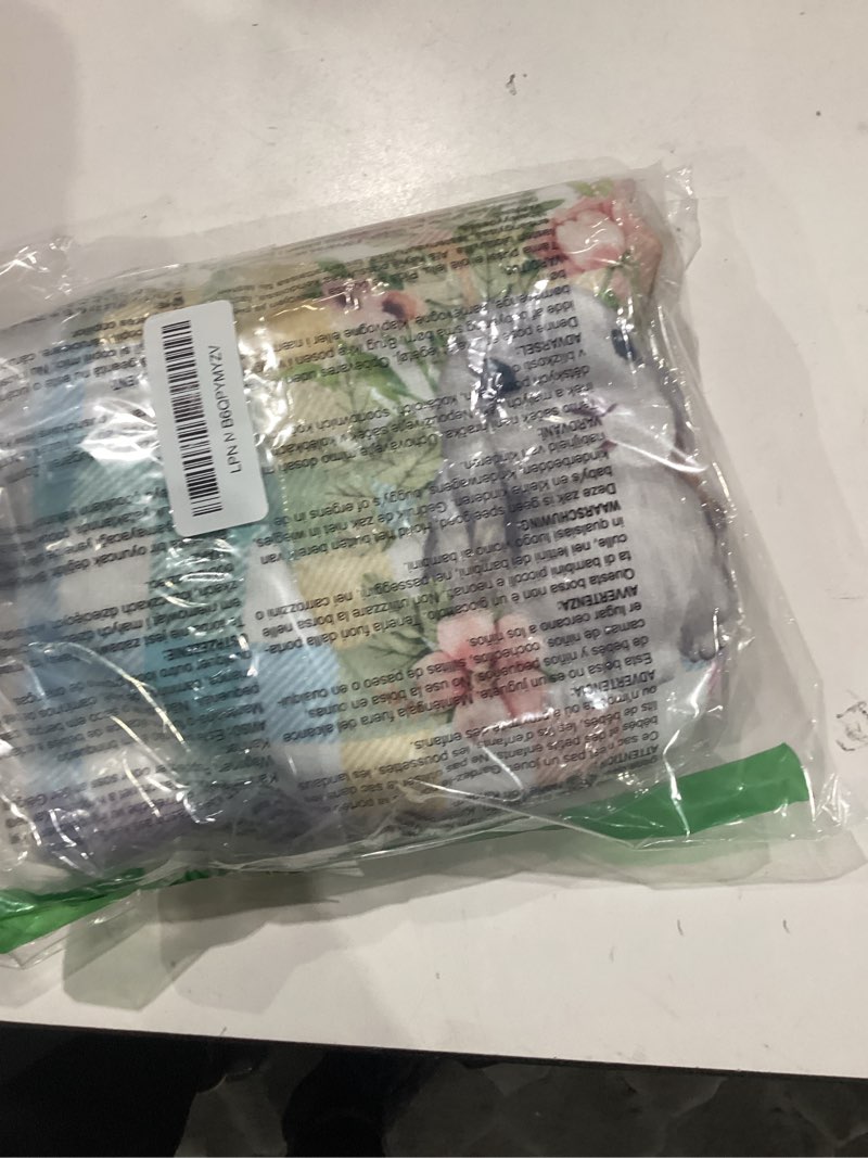 Condition photo showing Good Condition for artoid mode colorful buffalo plaid bunny rabbit flower easter kitchen towels dish towels, 18x26 inch seasonal decoration hand towels set of 2