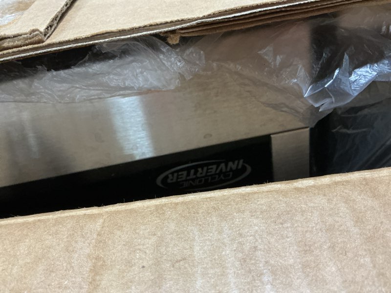 Condition photo showing As Is for Panasonic NN-SN98JS Microwave Oven Stainless Steel Countertop/Built-In with Inverter Technology and Genius Sensor, 2.2 Cubic Foot, Stainless Steel