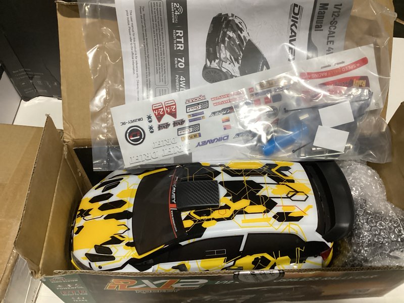 Condition photo showing New/Like New for 1:12 RC Rally Car Fast 45 MPH,Drift Car with Gyro 4X4,Brushless Fast RC Cars,1/12 Remote Control Cars for Adults for 4WD, for Racetrack & Mud Compatible with 3S Battery-Yellow
