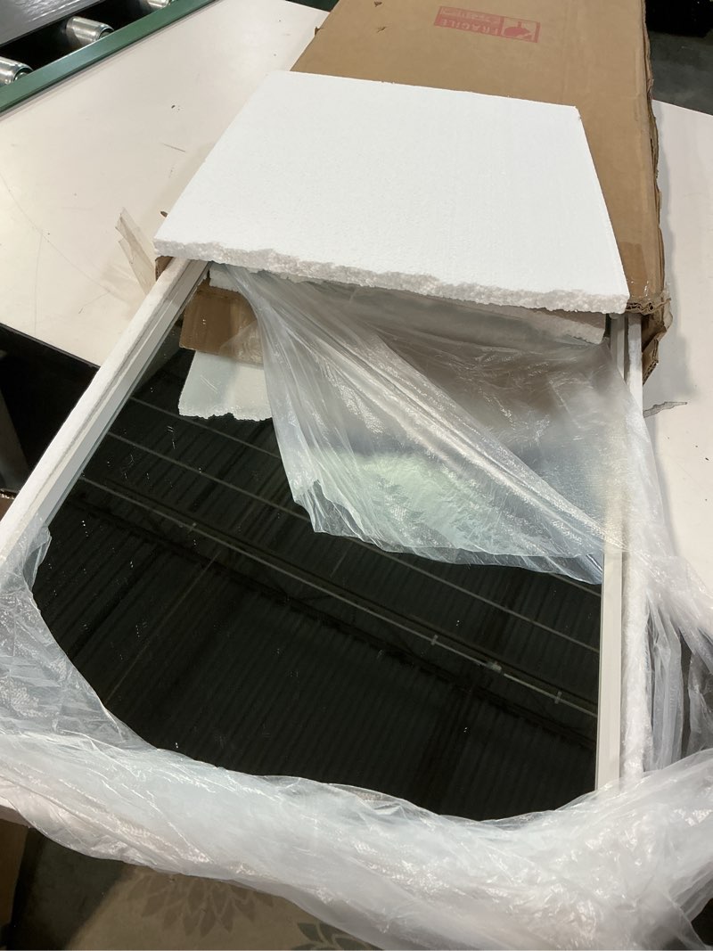 Condition photo showing Good Condition for AAZZKANG Full Length Mirror Large Wall Mirrors with Metal Framed 43"x14" Rectangle Modern Decorative for Bedroom Living Room Bathroom Home Entryway White 43"L x 14"W White