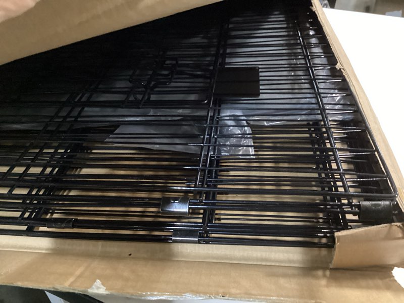 Condition photo showing Good Condition for PJYuCien Dog Playpen, 8 Panels 24’’H Dog Pens Indoor with Bottom Pad, Metal Foldable Pet Puppy Exercise Fence Crate Kennel, Better for Small Animals,Grey Grey 24"H Playpen+Bottom Pad